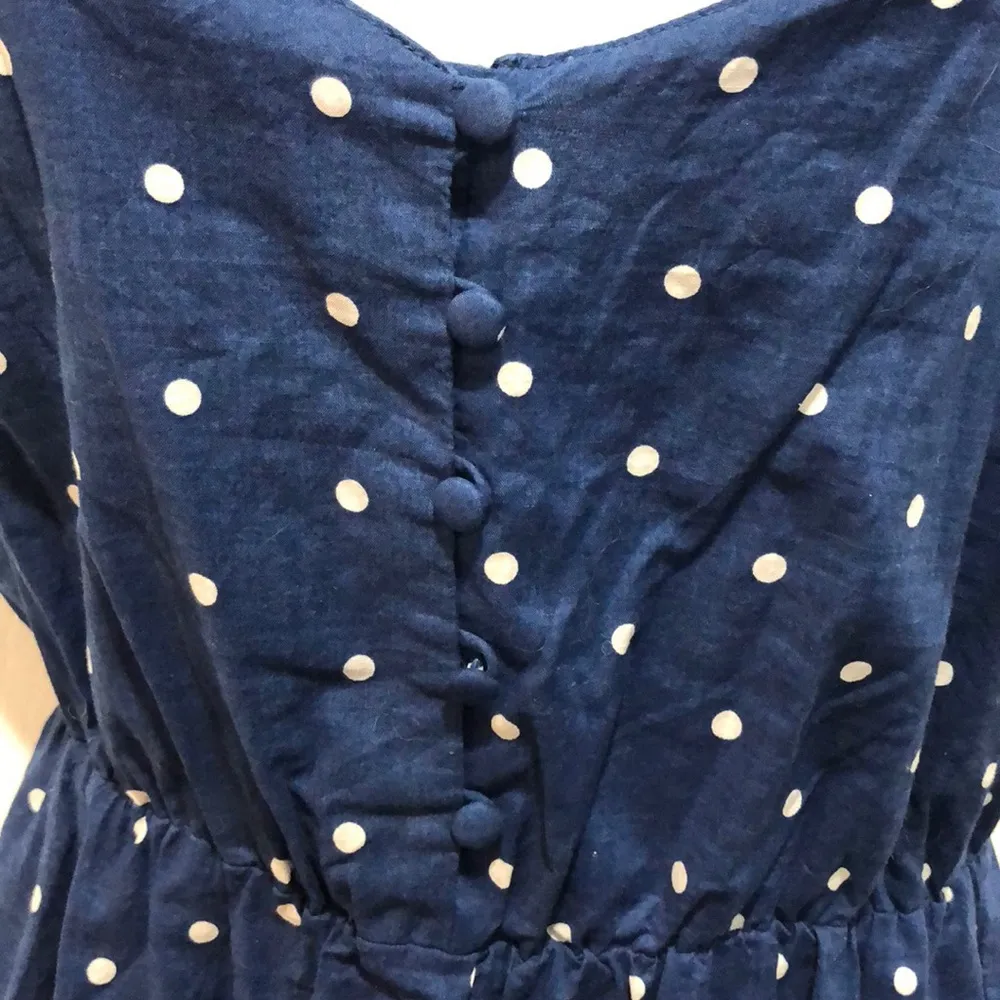 Blue Polka Dot Summer Dress M Size M - Image 6