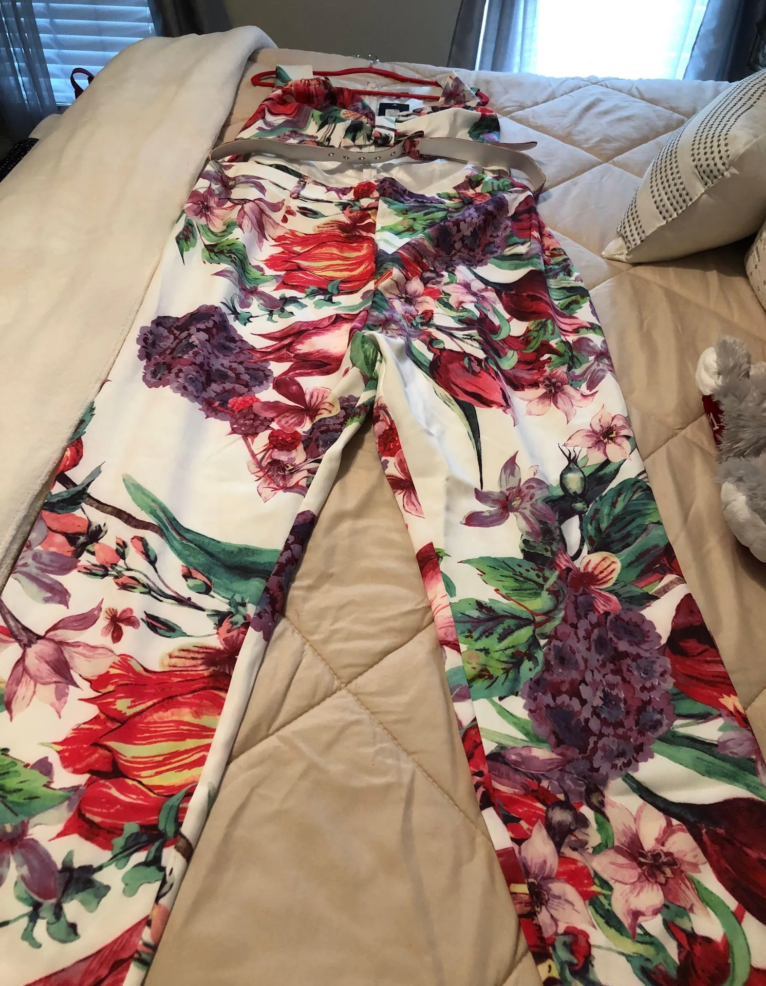 Garden Floral Jumpsuit - White/combo - Image 5