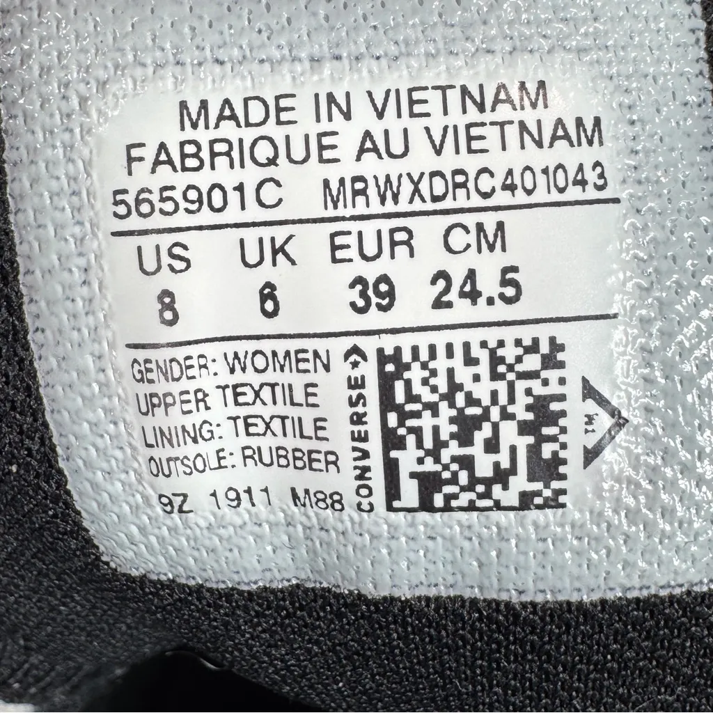 Converse Chuck Taylor Lug Sole Platform High Top Sneaker Black White Women 8 - Image 10