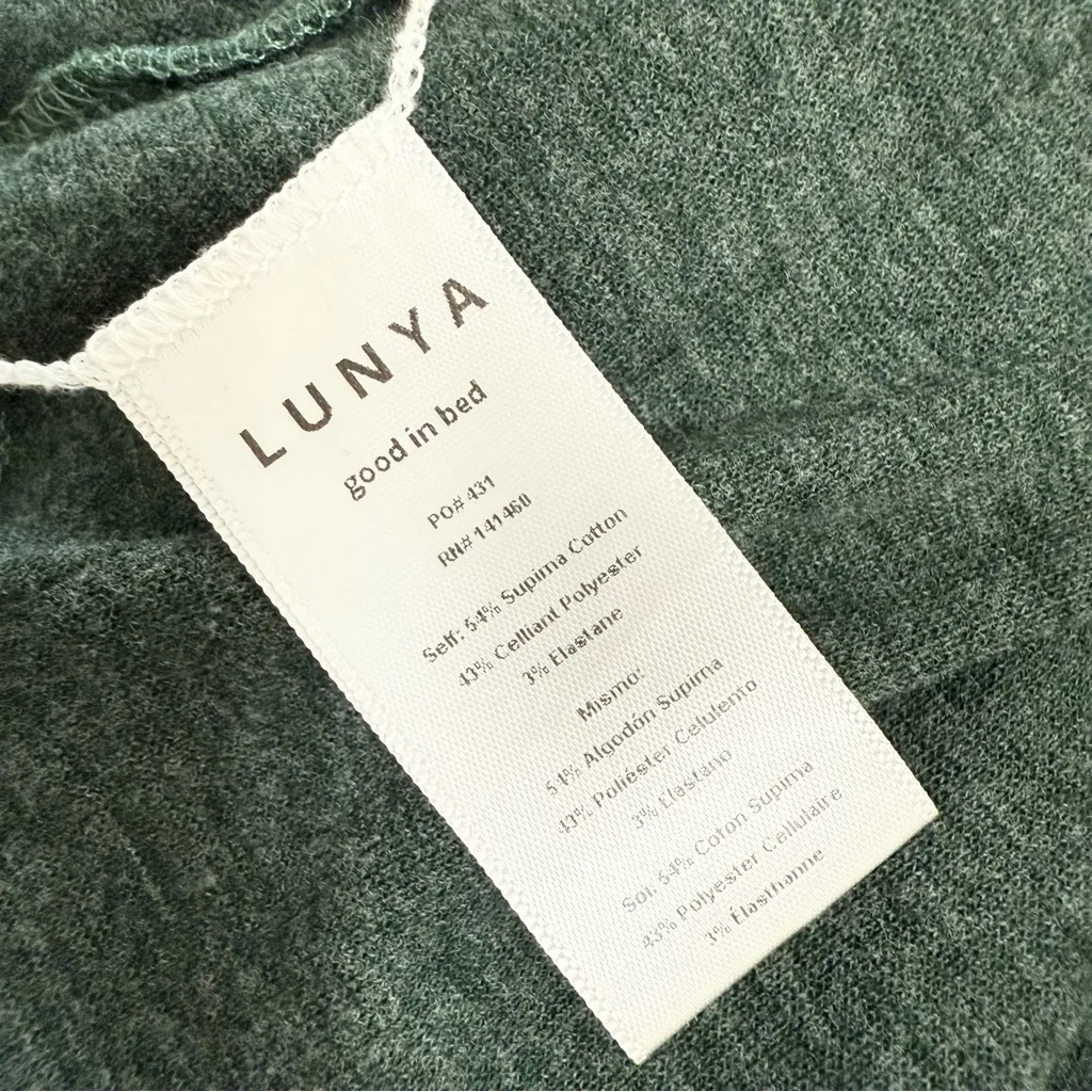 LUNYA Restore Pocket Leggings Heather Green Sz XS Sleep Lounge Stretch Knit - Image 7