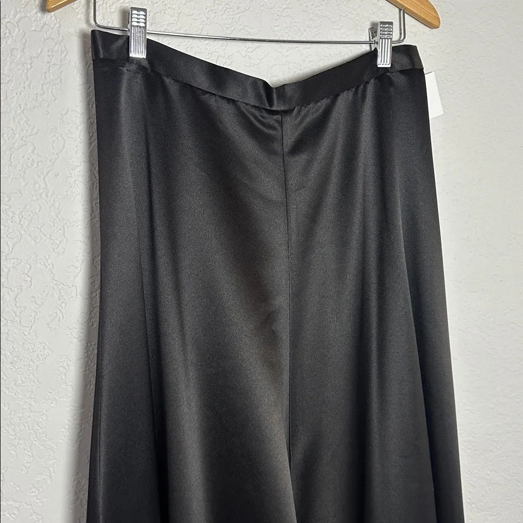 NEW Alex Evenings Black Maxi Skirt Sateen Formal Event Wedding Party Size 12 - Image 2