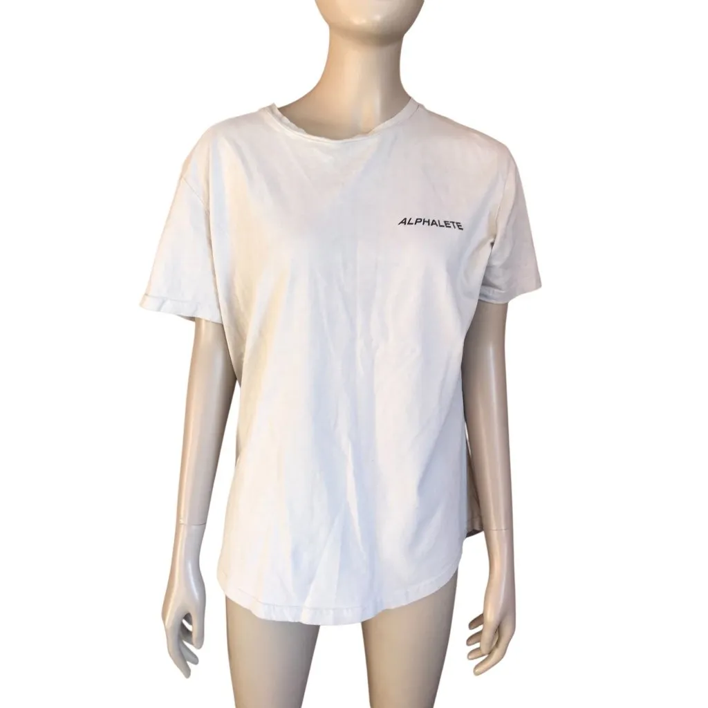 Alphalete Gray Short Sleeve Graphic Top - Image 3