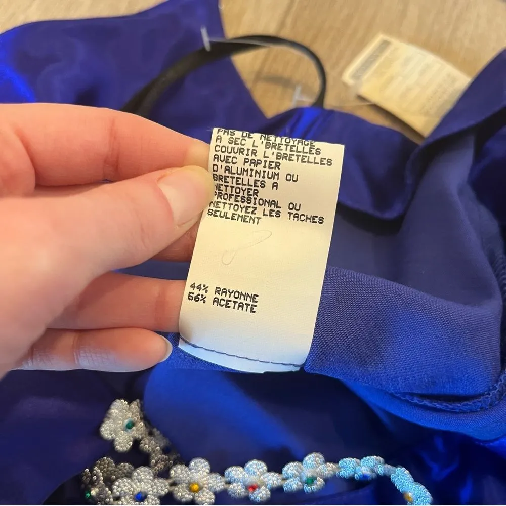 NWT Gunne Sax Jessica McClintock Vintage Purple Satin Sheath Dress Size 9/10 - Image 5