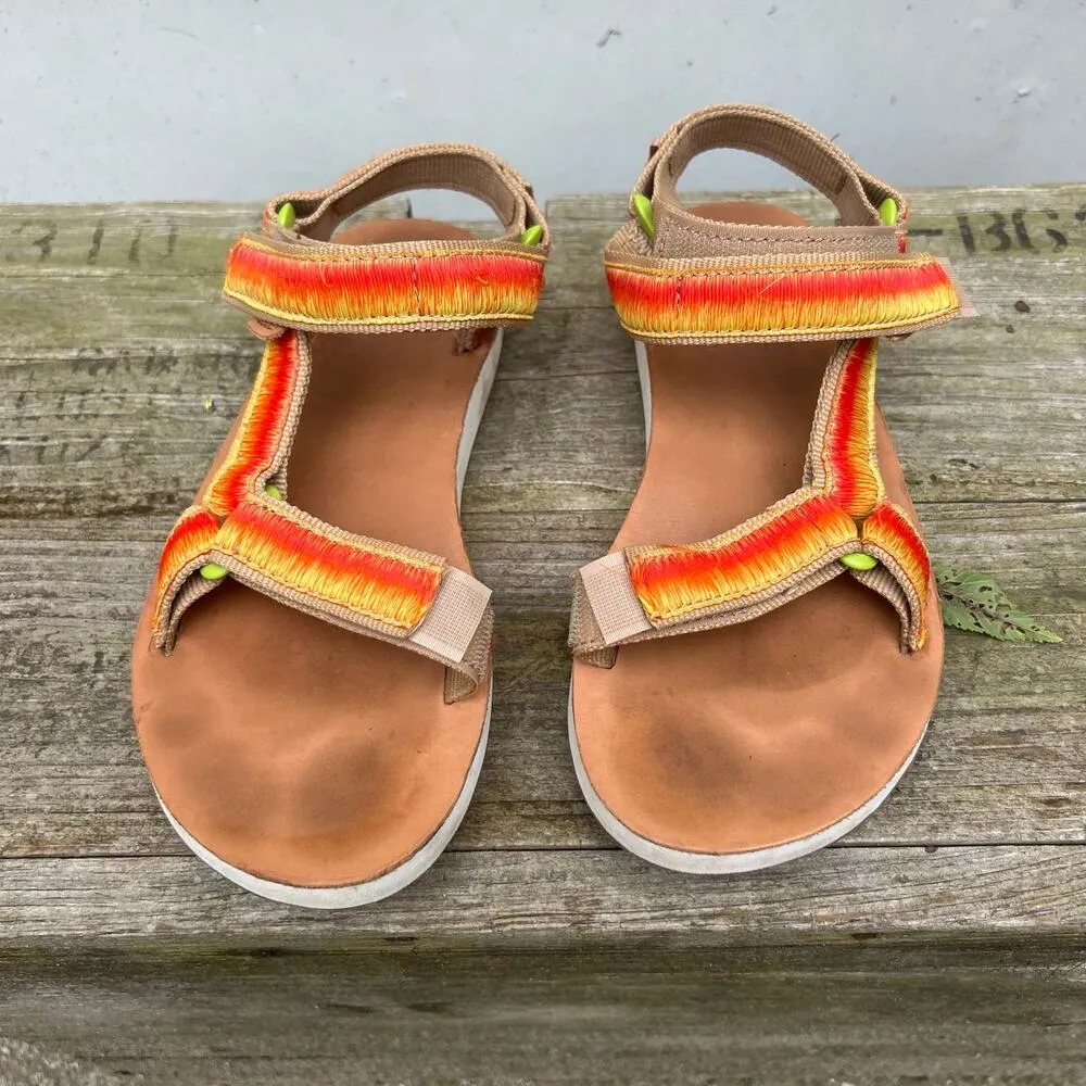 Teva Original Universal Obre Orange Yellow Strap Sandals 5 - Image 2