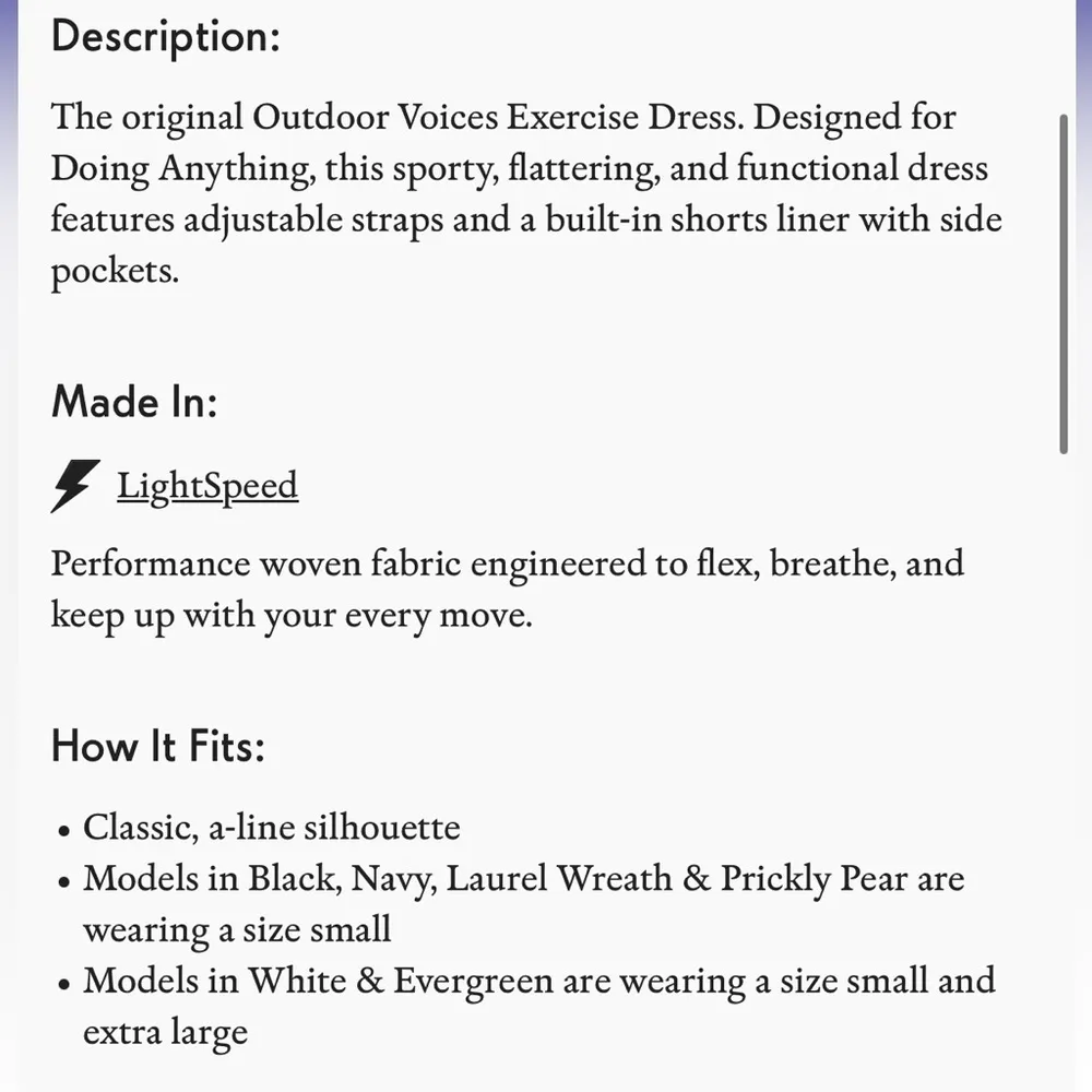 Outdoor Voices The Exercise Dress Black - Image 7