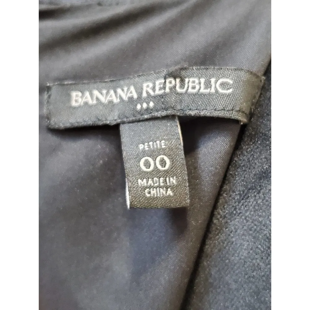 Banana Republic Womens Black 3/4 Sleeve Round Neck Knee Length Dress Petite 00 - Image 9