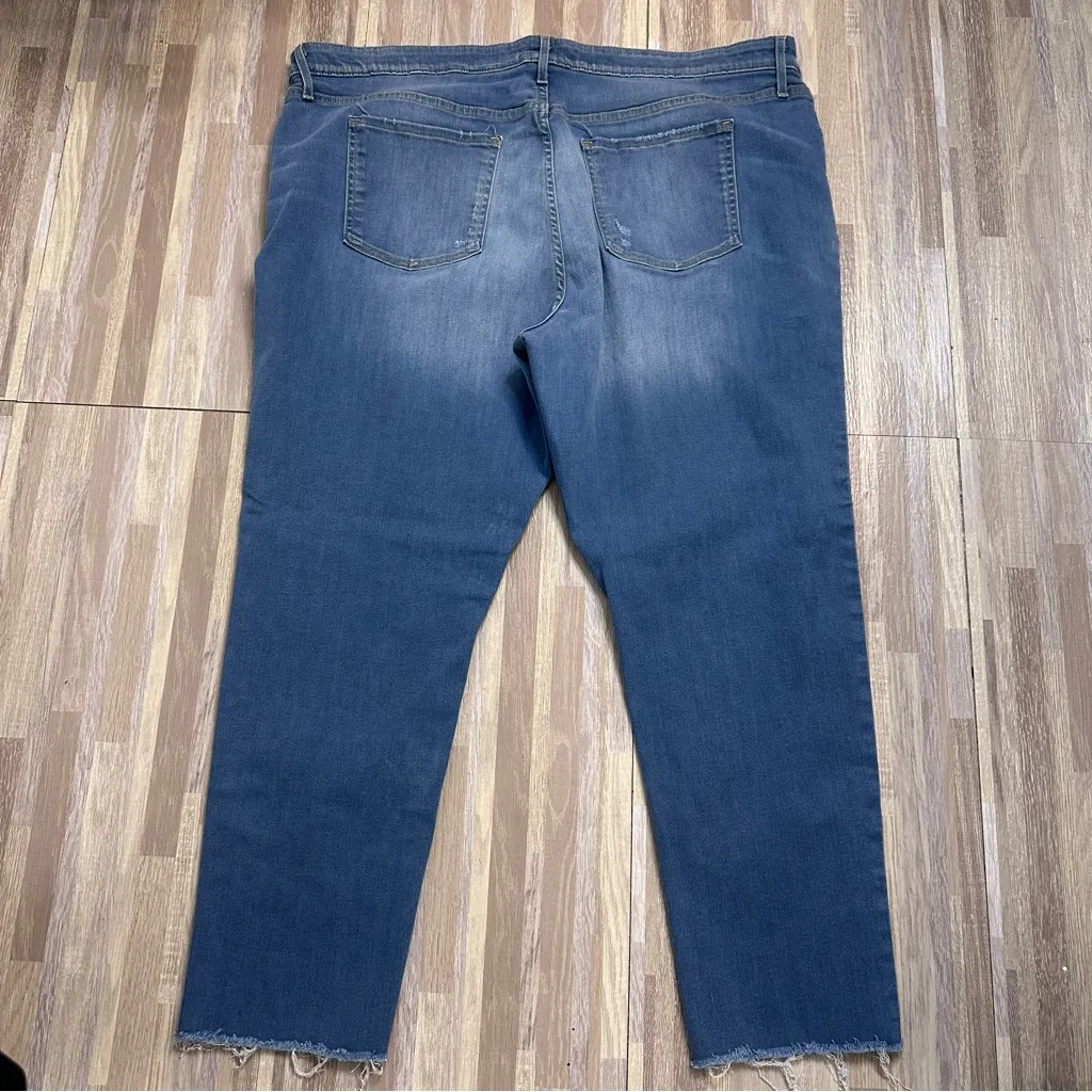 Boyfriend Cropped Denim Jeans Women’s Size 22W - Image 8