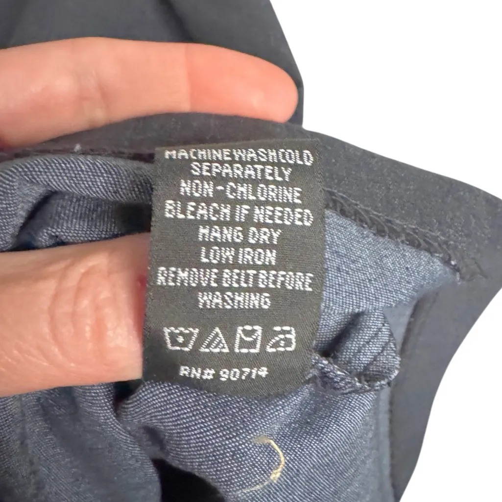 MSK DENIM BELTED SHIRT DRESS SZ 10 NWOT Blue - Image 6