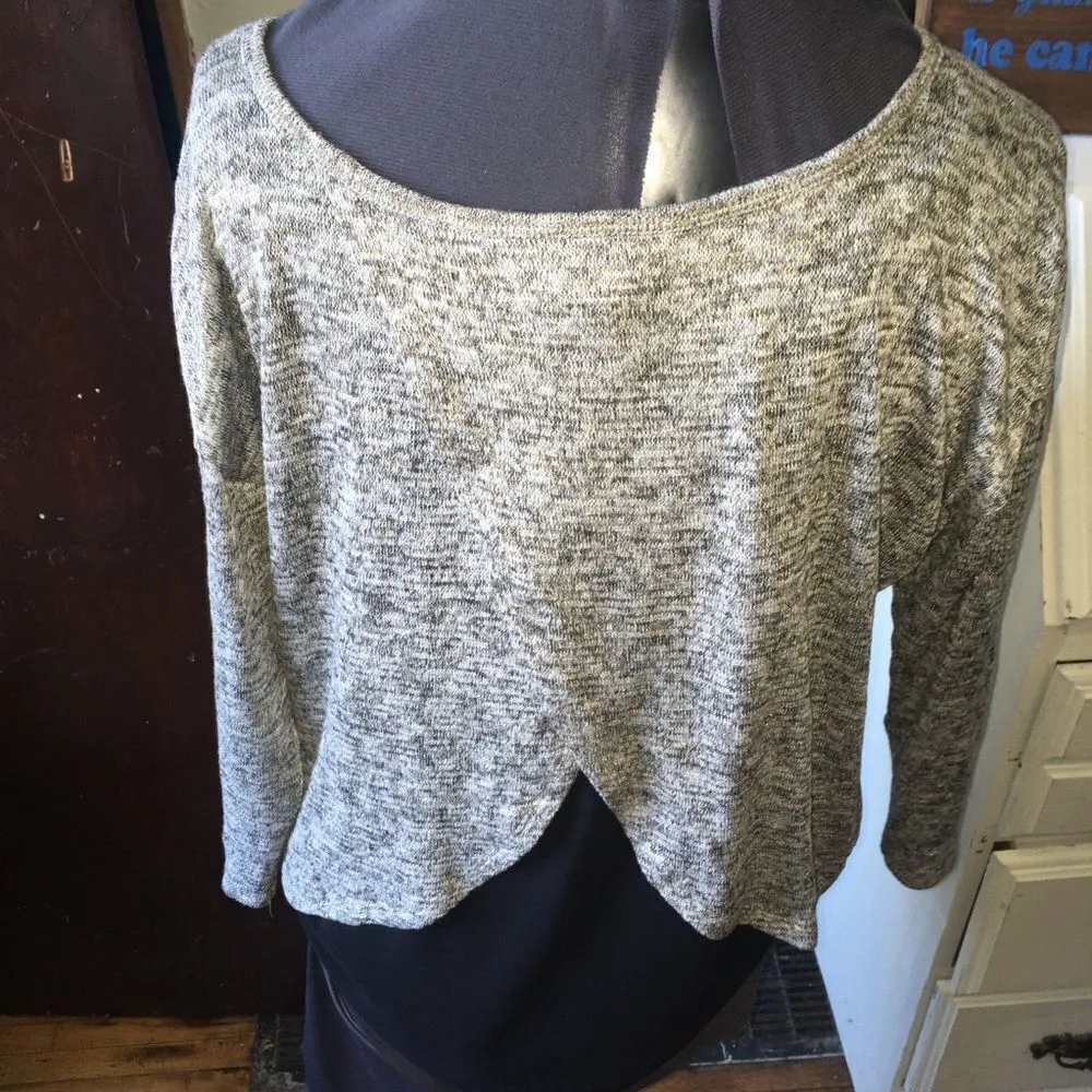 Lane Bryant cropped loose weave sweater - Image 2