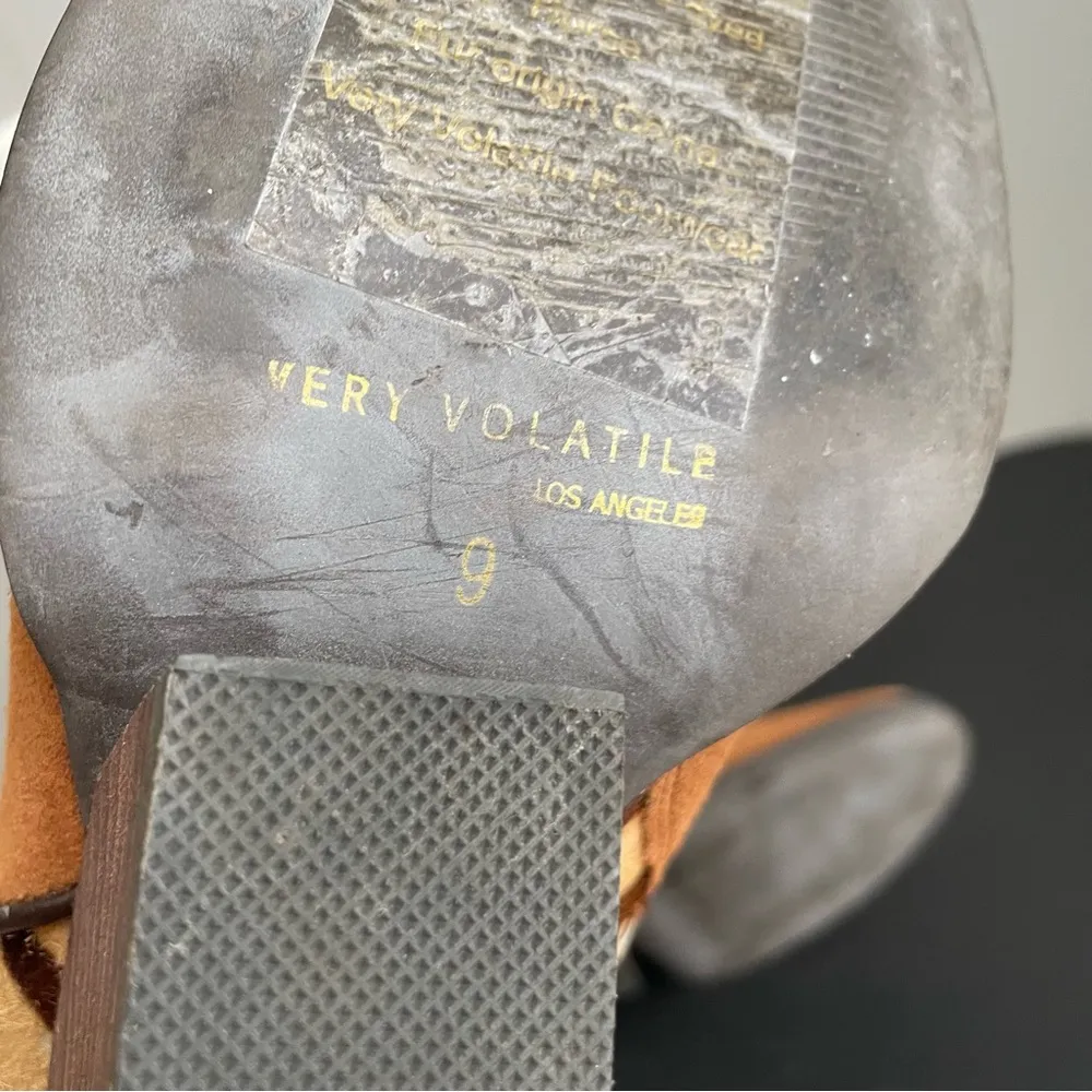 Very Volatile Chatter Leopard Calf Hair Suede Booties Boots Size 9 - Image 14