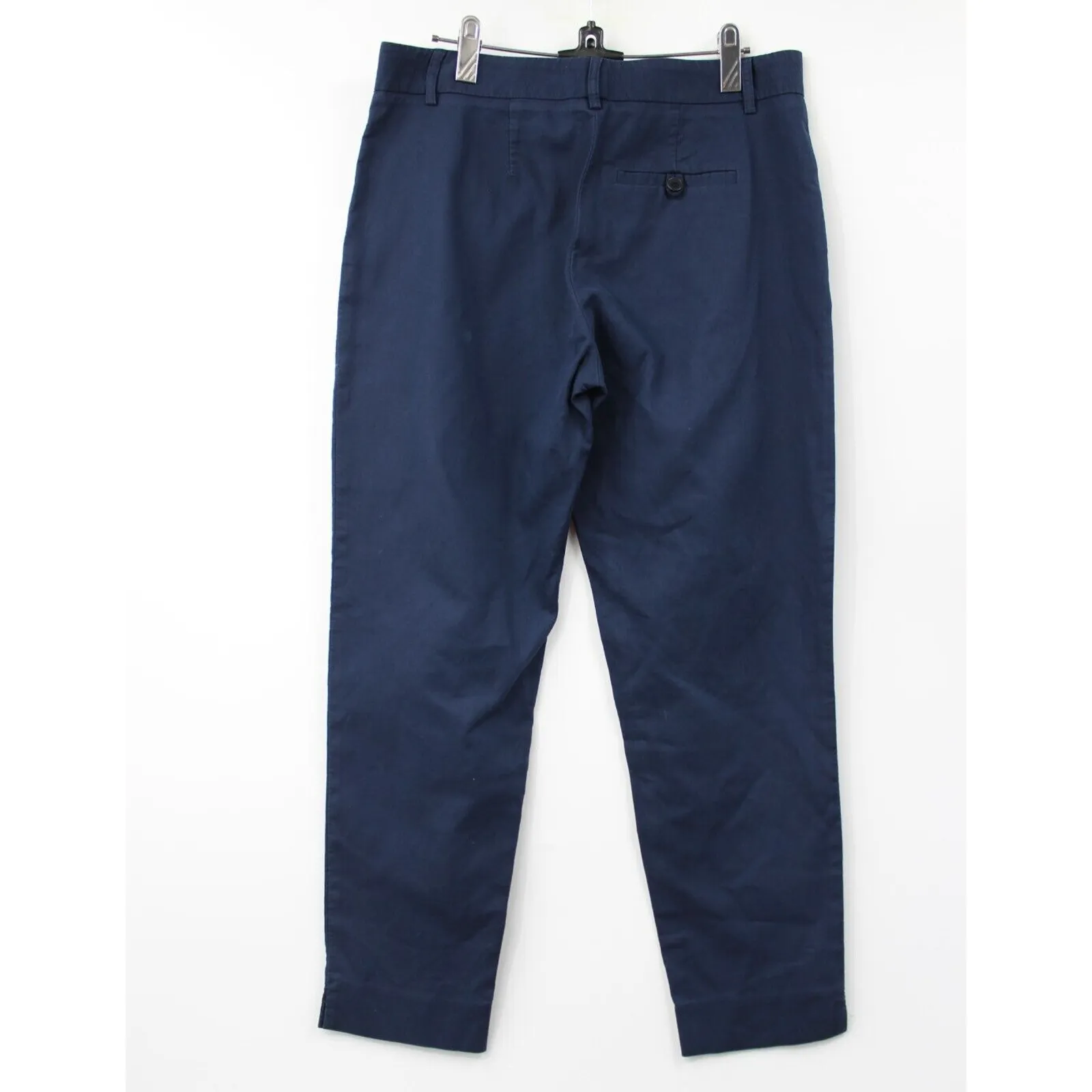 Gerard Darel Pants 6 38 Navy Blue Flat Front Straight Leg Chinos Cotton Pockets - Image 5