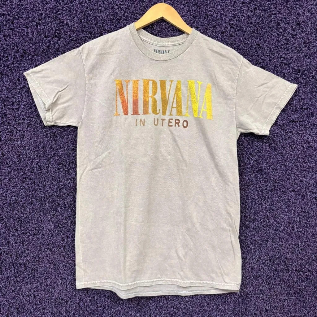 Nirvana In Utero Spell-Out & Album Art Grunge Band T-Shirt M - Image 3