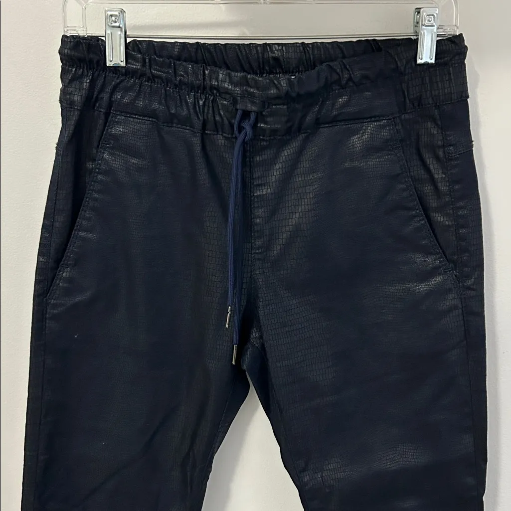 Bevy Flog Shely Drawstring Pants Black Snake Croc Size 26 - Image 5