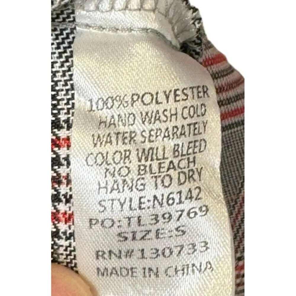 Umgee Women's Pants Trouser Plaid Check Chino Casual High-Rise Skinny Size Small - Image 10