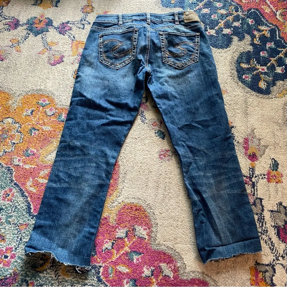 Silver Jeans Co. Tuesday Capri Women's W30 Blue Low Rise Denim Jeans 30x25.5 - Image 2