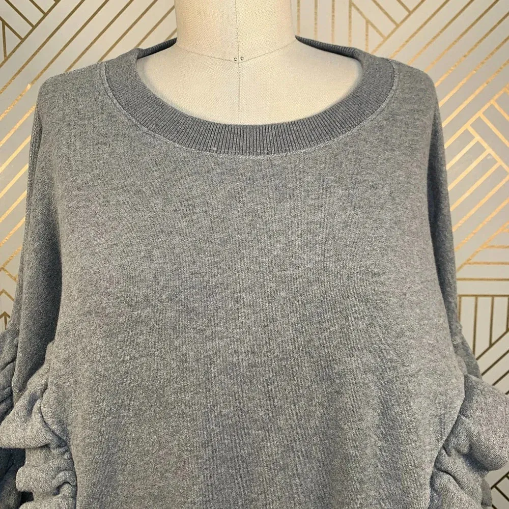 Mile(s) by Madewell‎ Gray Ruffle Sweatshirt Top - Image 3