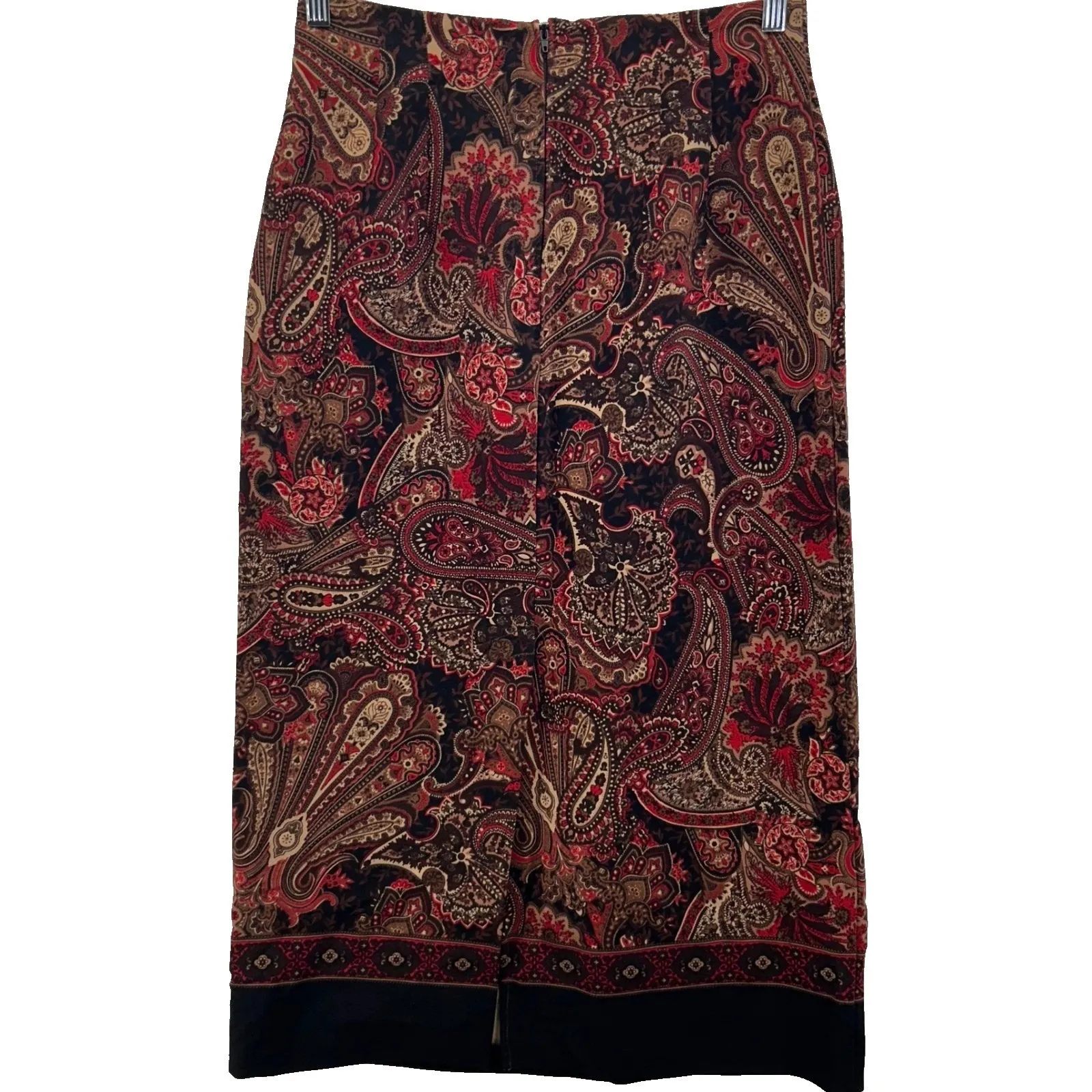 Y2K Whimsigoth Maxi Pencil Skirt Brown Red 10P - Image 2