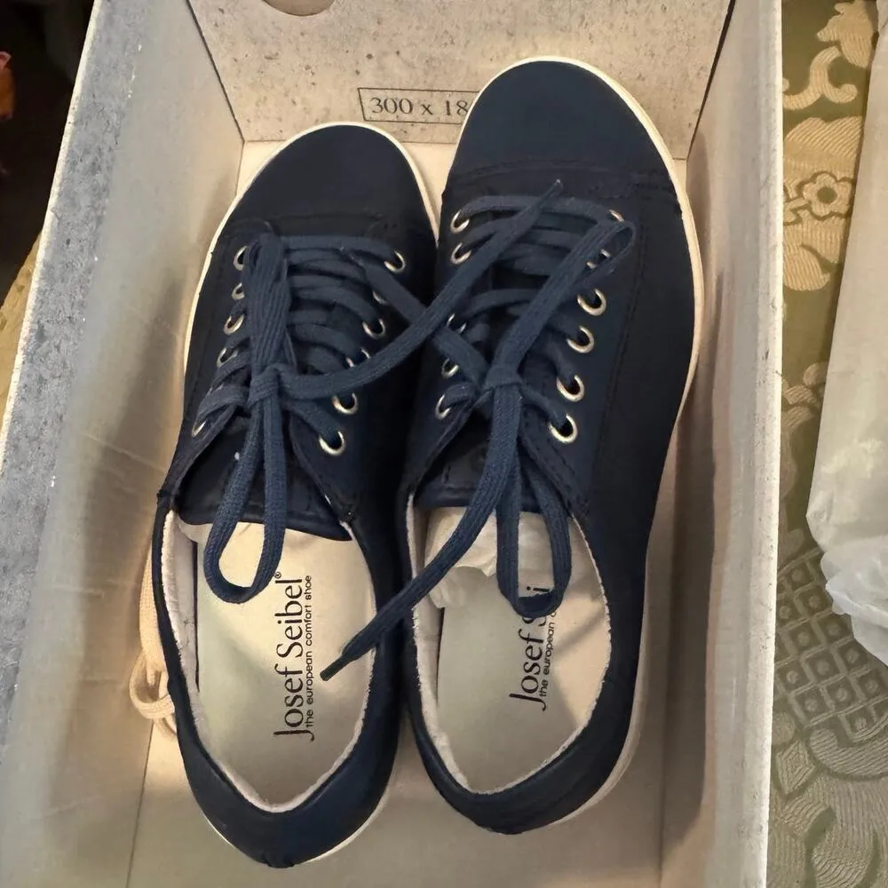 JOSEF SEIBEL Sina 11 Blue Leather Sneakers Euro Size 36 New in Box MSRP $120 - Image 11
