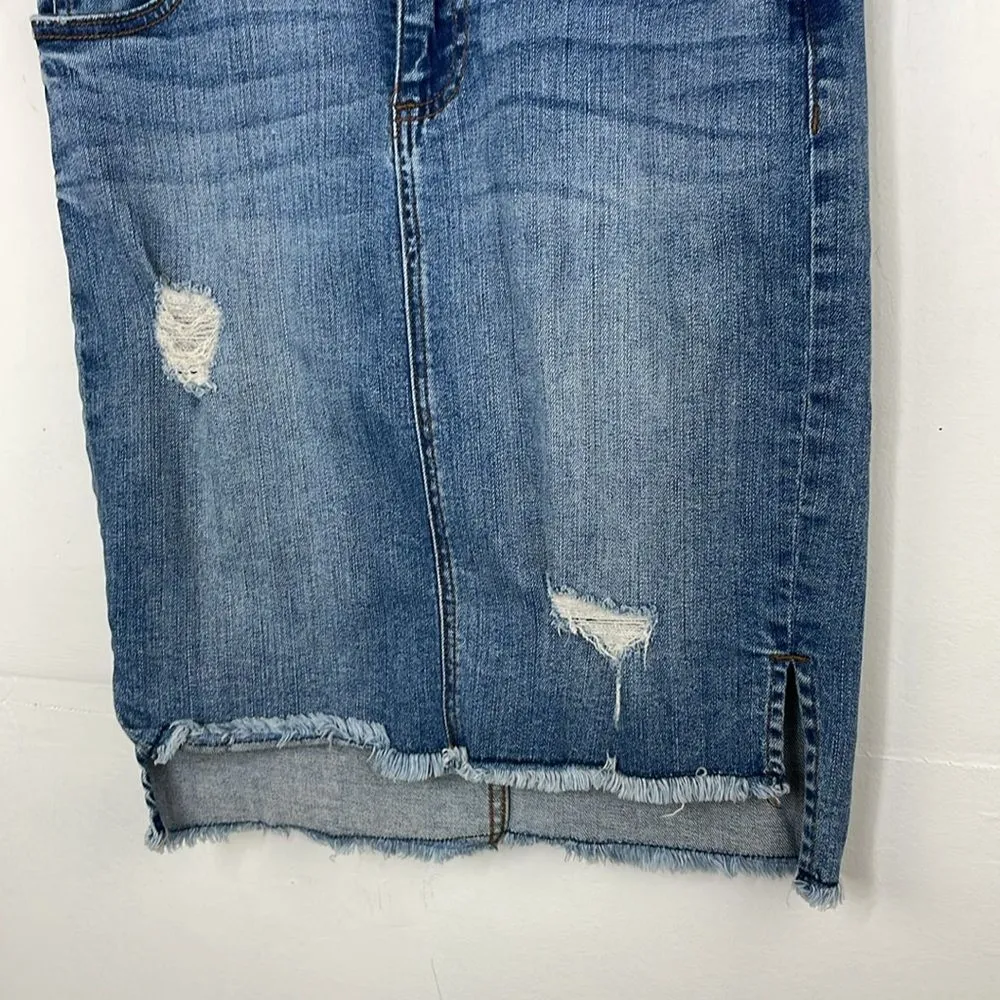 Kut from the Kloth Connie Skirt Blue Knee-length Jean Skirt size 2 - Image 3