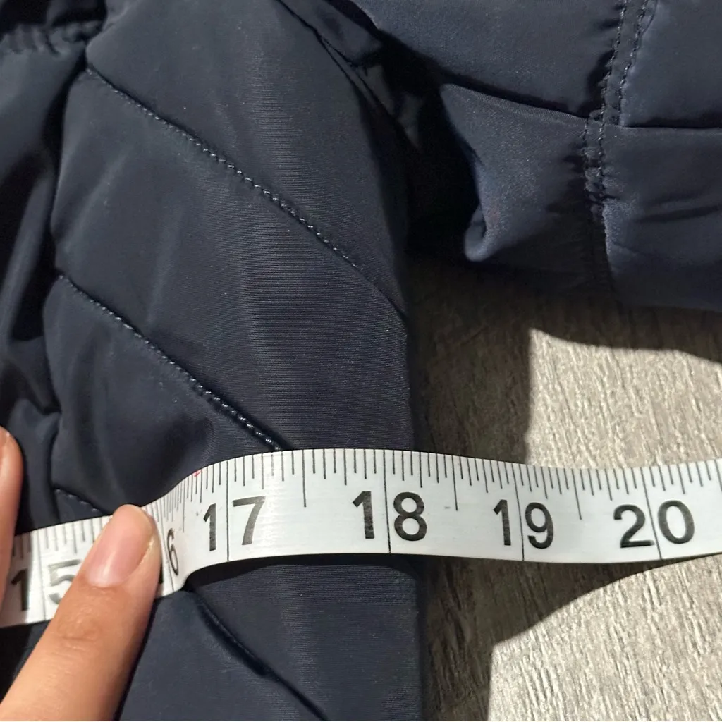 Tommy Hilfiger Women's Navy Blue Puffer Jacket Coat Removable Hood inner sweater - Image 8