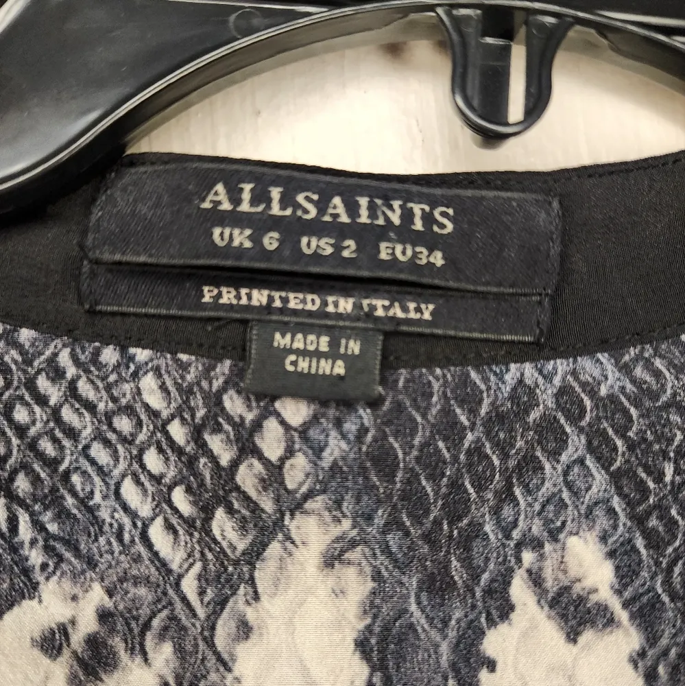 Allsaints silk mini dress size 2 - Image 2