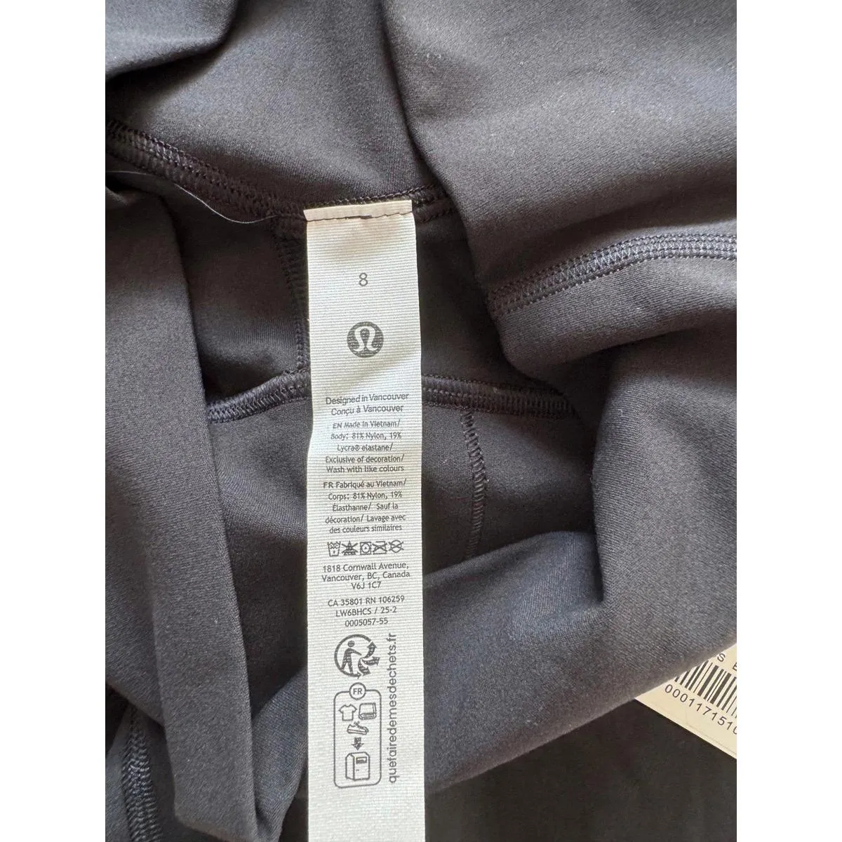 Lululemon Align High Rise Crop 17” Black Size 8 NWT - Image 6