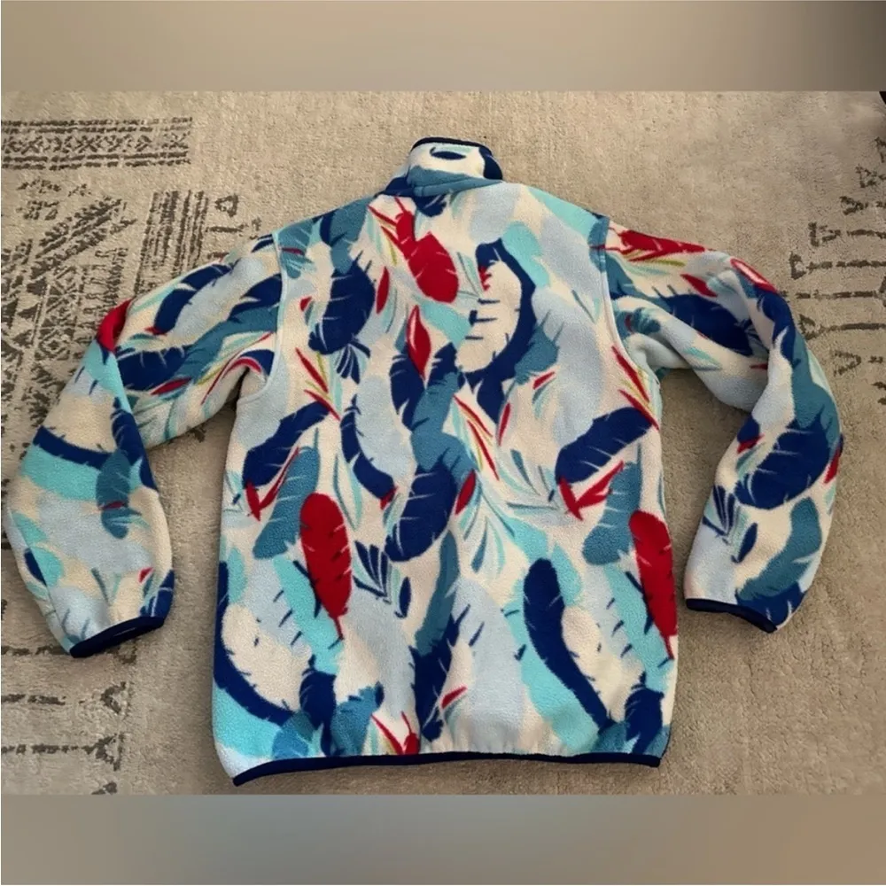 Patagonia Synchilla snap-t pullover feather print women's size medium - Image 8