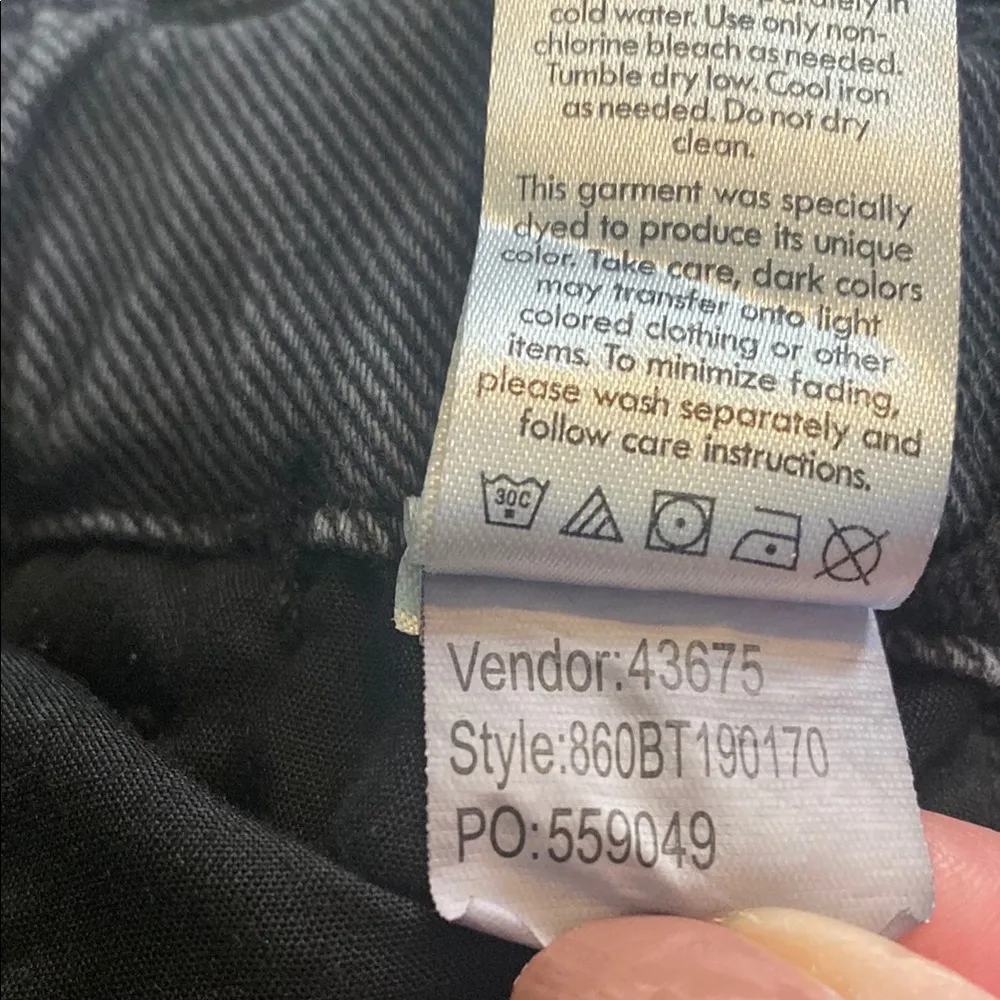 PacSun Size 23 Women's Teen Girl Black High-Waisted Paperbag Mom Jeans Pac Sun - Image 10