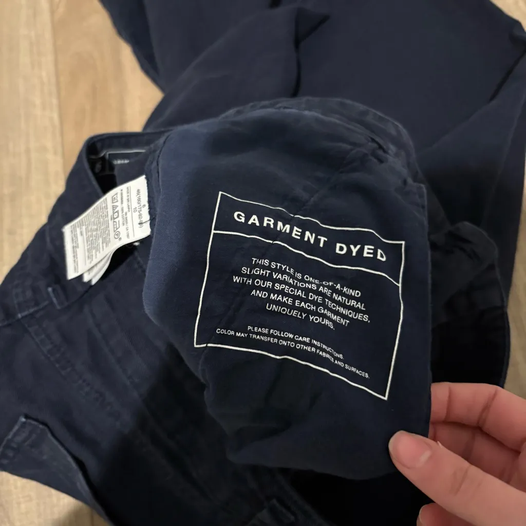 GAP Mid Rise Loose Wide Leg Khakis 100% Cotton PantsNavy Blue size 6 - Image 6