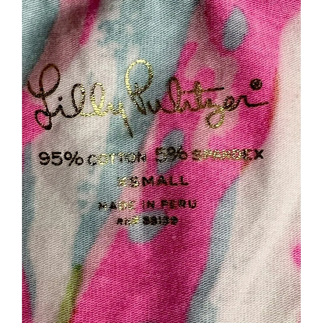 Lilly Pulitzer Vibrant Fish & Coral Design Stretchy V‎ Neck Shirt Size XS - Image 4