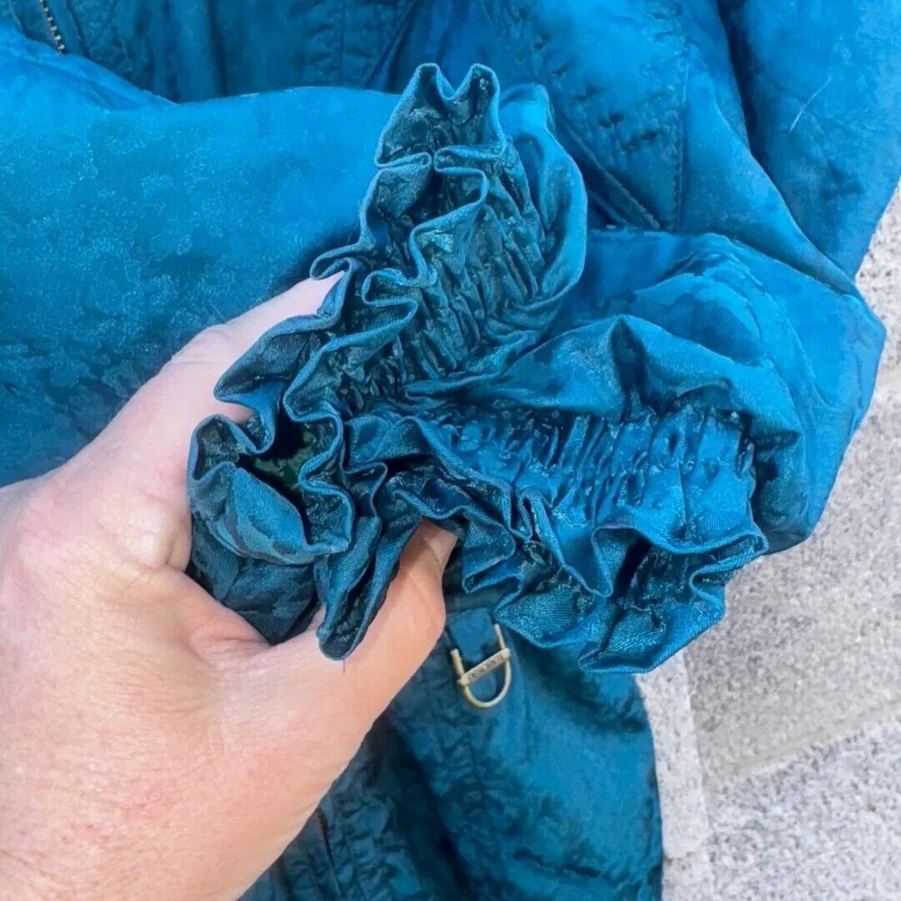 Vintage DESCENTE SKI SNOWSUIT Turquoise Women's Small Blue Size 6 - Image 9