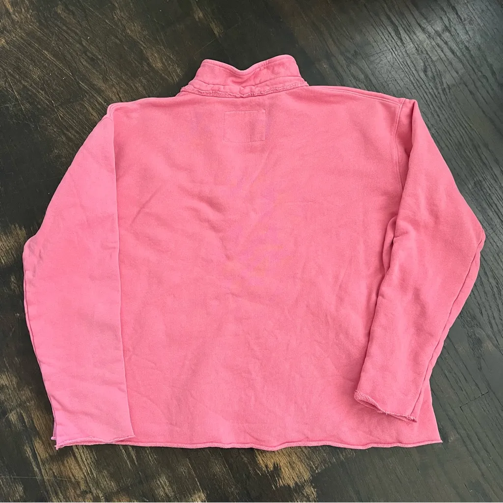 Women’s Frank & Eileen Coral Pink Patrick Popover Henley 100% Cotton Top Medium - Image 2
