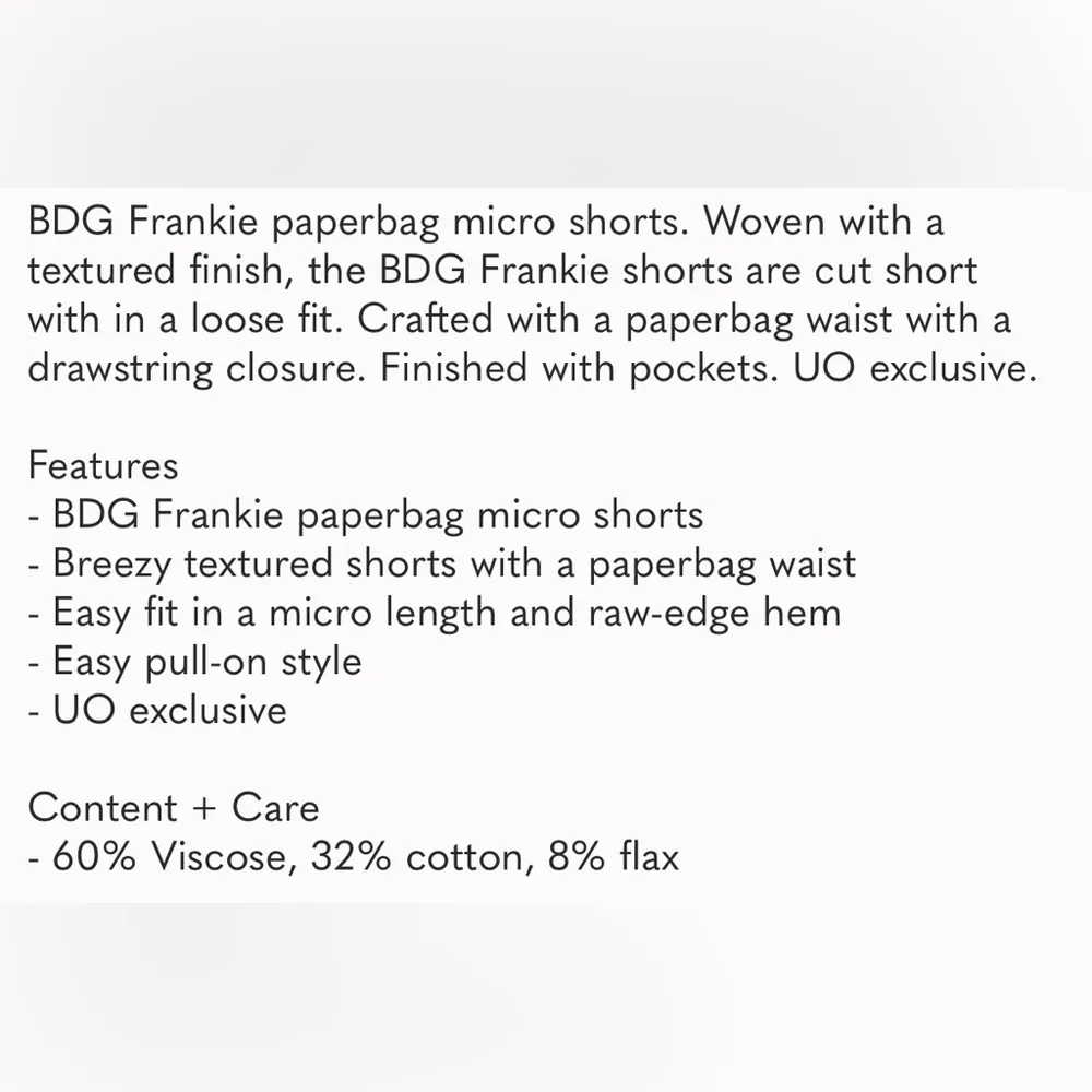 UO BDG Frankie Paperbag Micro Short Size L - Image 2