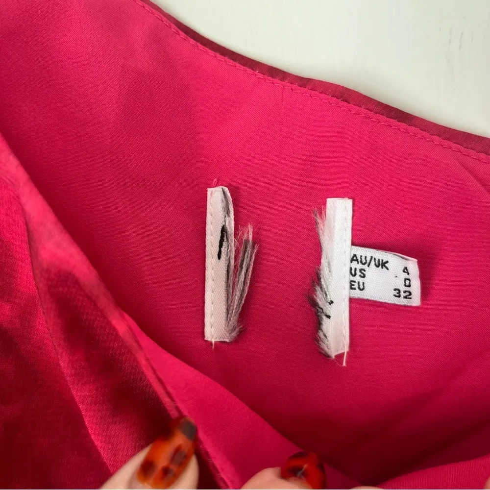 Chika Red Watercolor Print One Shoulder Maxi Dress 0 - Image 9