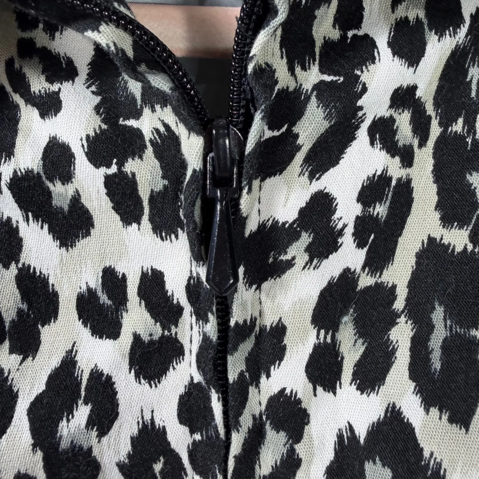 Vintage Newport News Jeanology Leopard Print Jacket Sz 8 Cropped Stretch Zip Up - Image 13