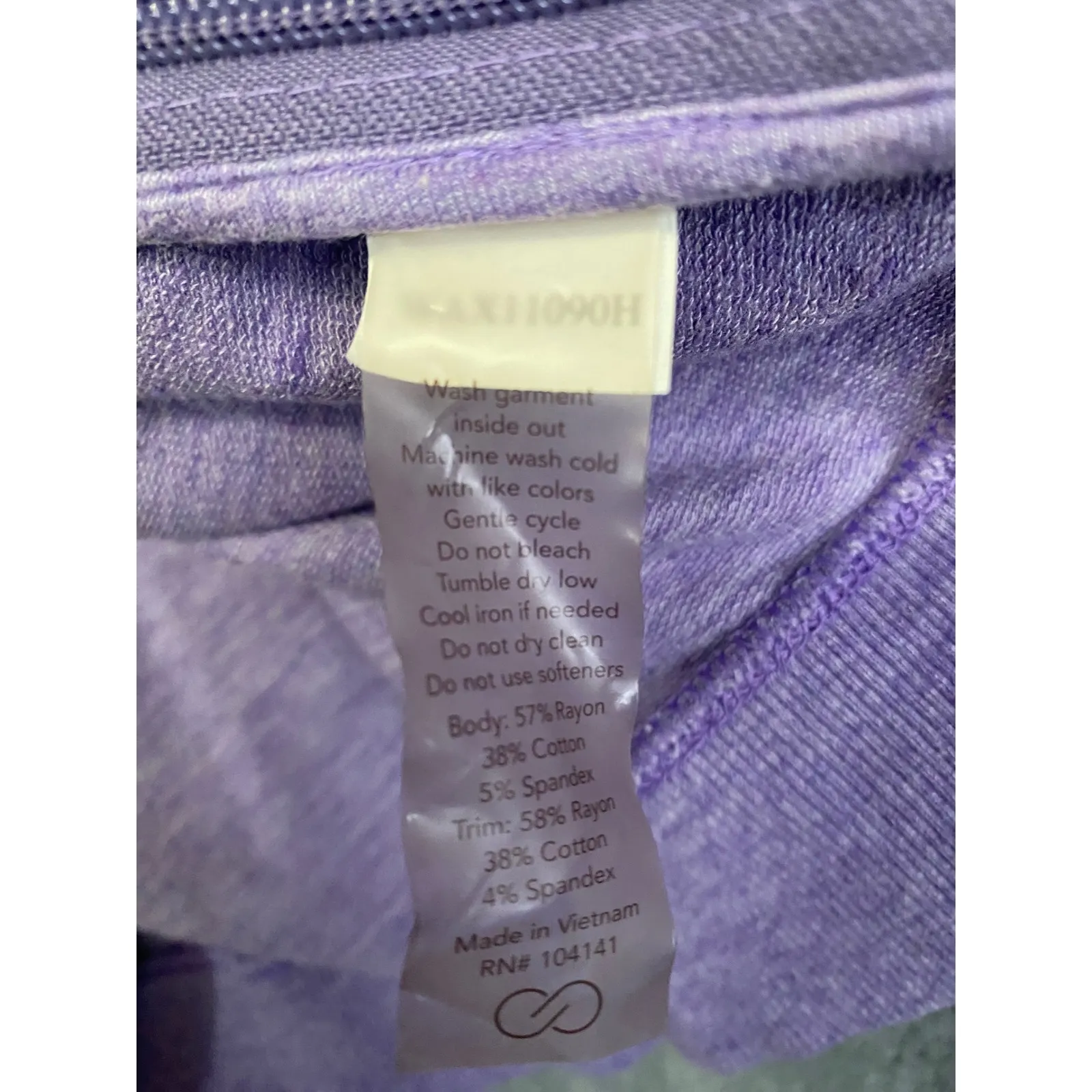 Cala By Carrie Underwood Lavender Heathered Knit Crew Neck Sweatshirt Side Zip M Purple Size M - Image 5