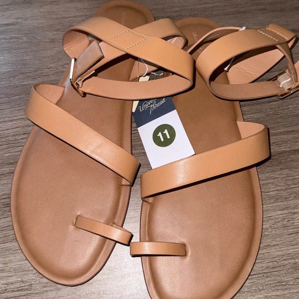 Universal Threads Universal Thread Tan Strappy Sandals - Image 2