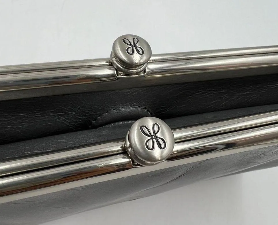 Hobo International Lauren Wallet Gray Leather Clutch - Image 4