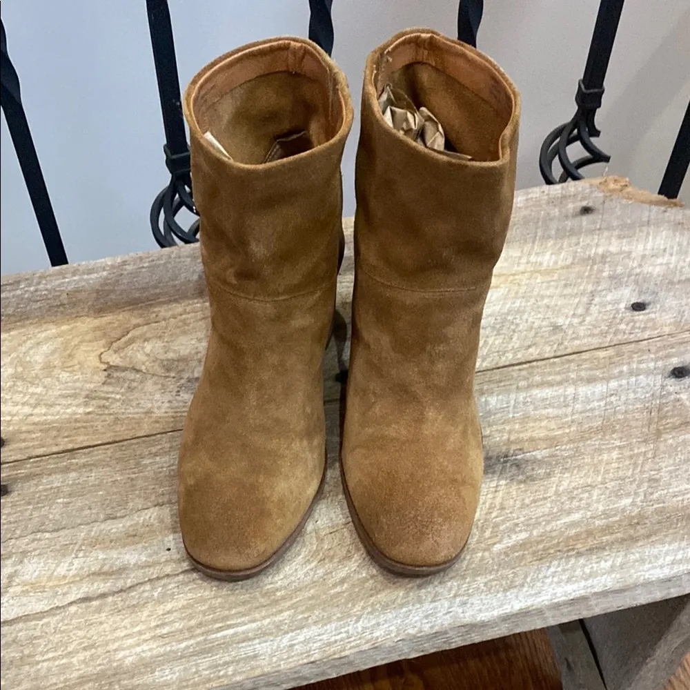 Tan Suede Ankle Boots - Image 3