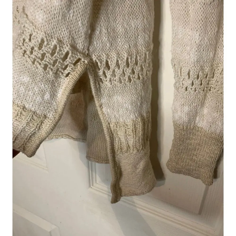 ABV) BILLABONG sweater women's size S white open‎ weave boxy small women - Image 2