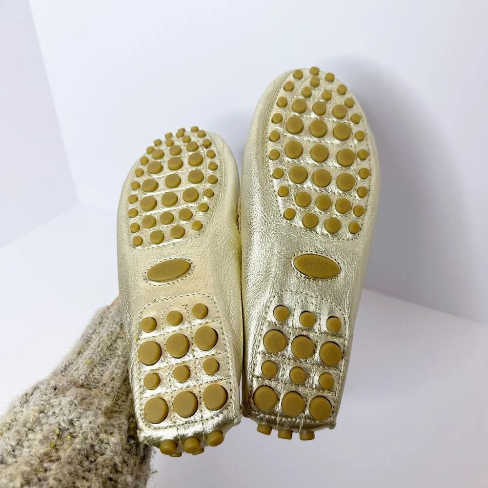 Coach Size‎ 6 Nadia Gold Metallic Tassel Driving Moccasin - Image 5