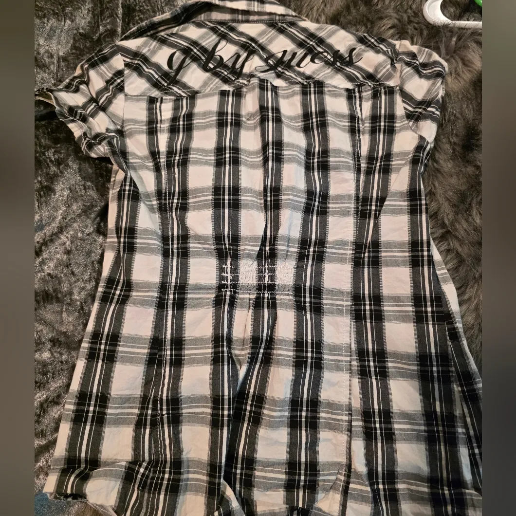 G by Guess Monochrome Plaid Shirt - Image 3