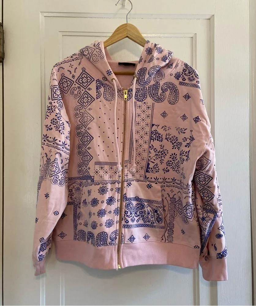 J. Crew Paisley Zip up hoodie - Image 3