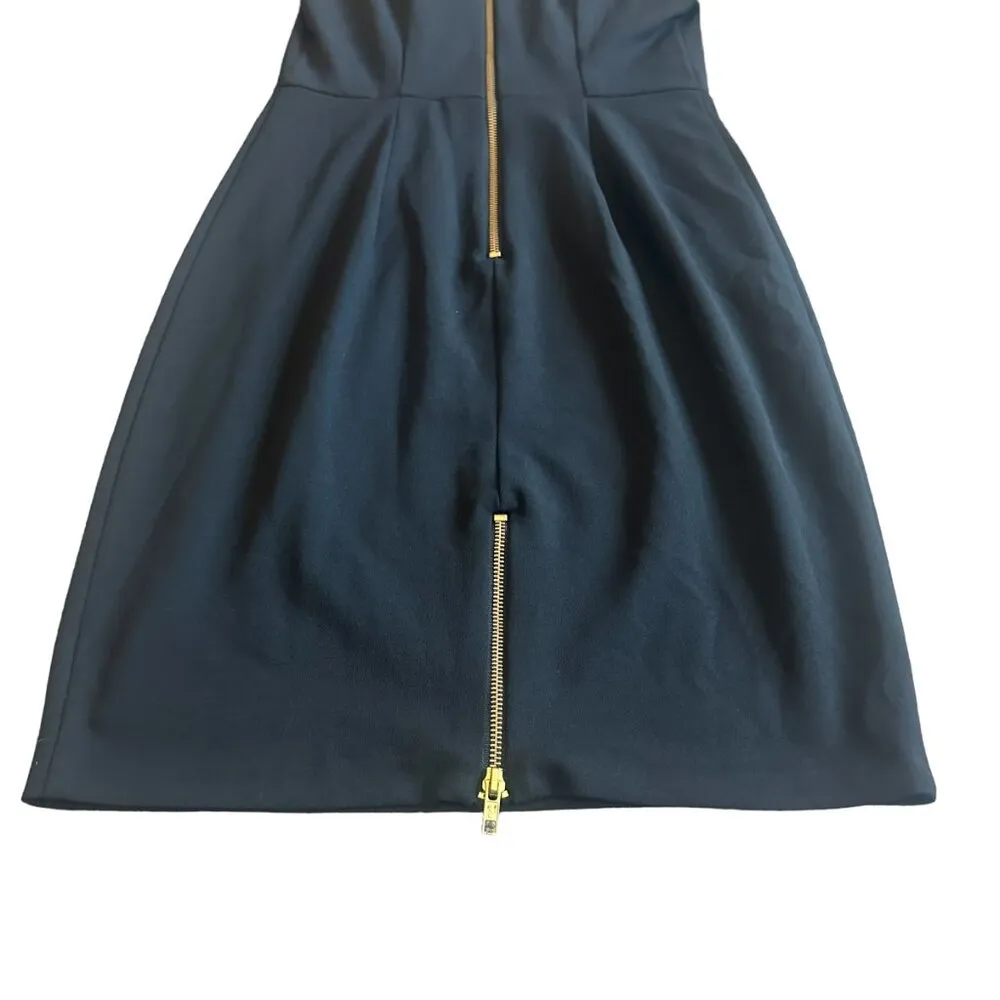 Avery G Black Dress Puff Bell Sleeves Cocktail Party Back Zip Size 8 Women's - Image 2