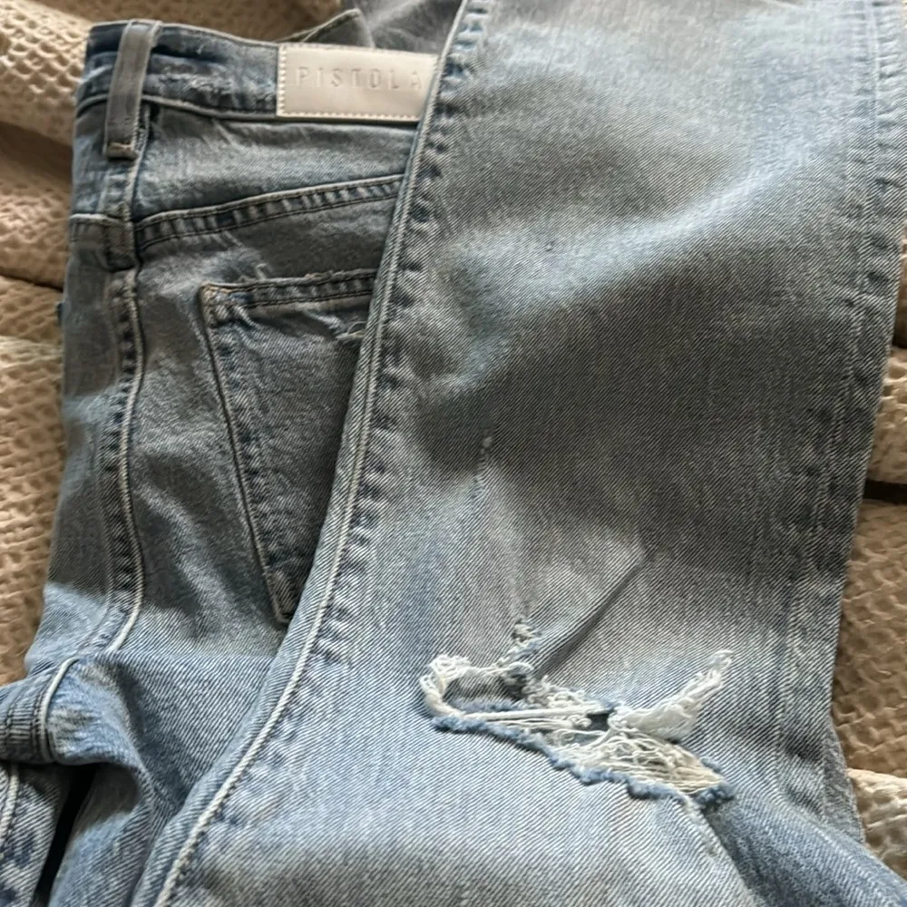 Pistola Lennon Rainer Distress Crop Ankle Flare Bootcut Jean Distressed 26 - Image 5