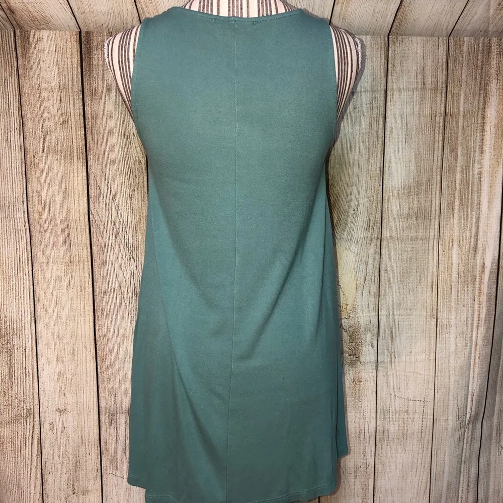 Forever 21 Green Casual Summer XS Dress Flowy Beachy - Image 4
