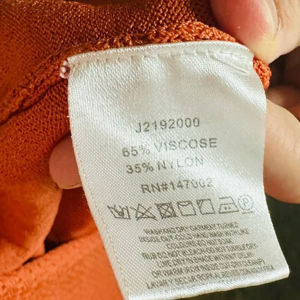 The Jetset Diaries Flowers on the Wall Rustic Orange Wrap Tie Dress Size Large - Image 9