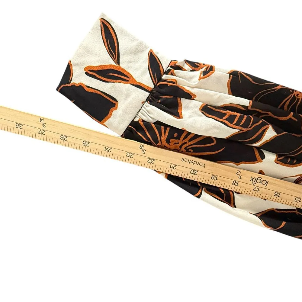 Share Alexia Admor Mock Neck Belted Maxi‎ Dress Size 6 brown Floral Modest NEW - Image 9