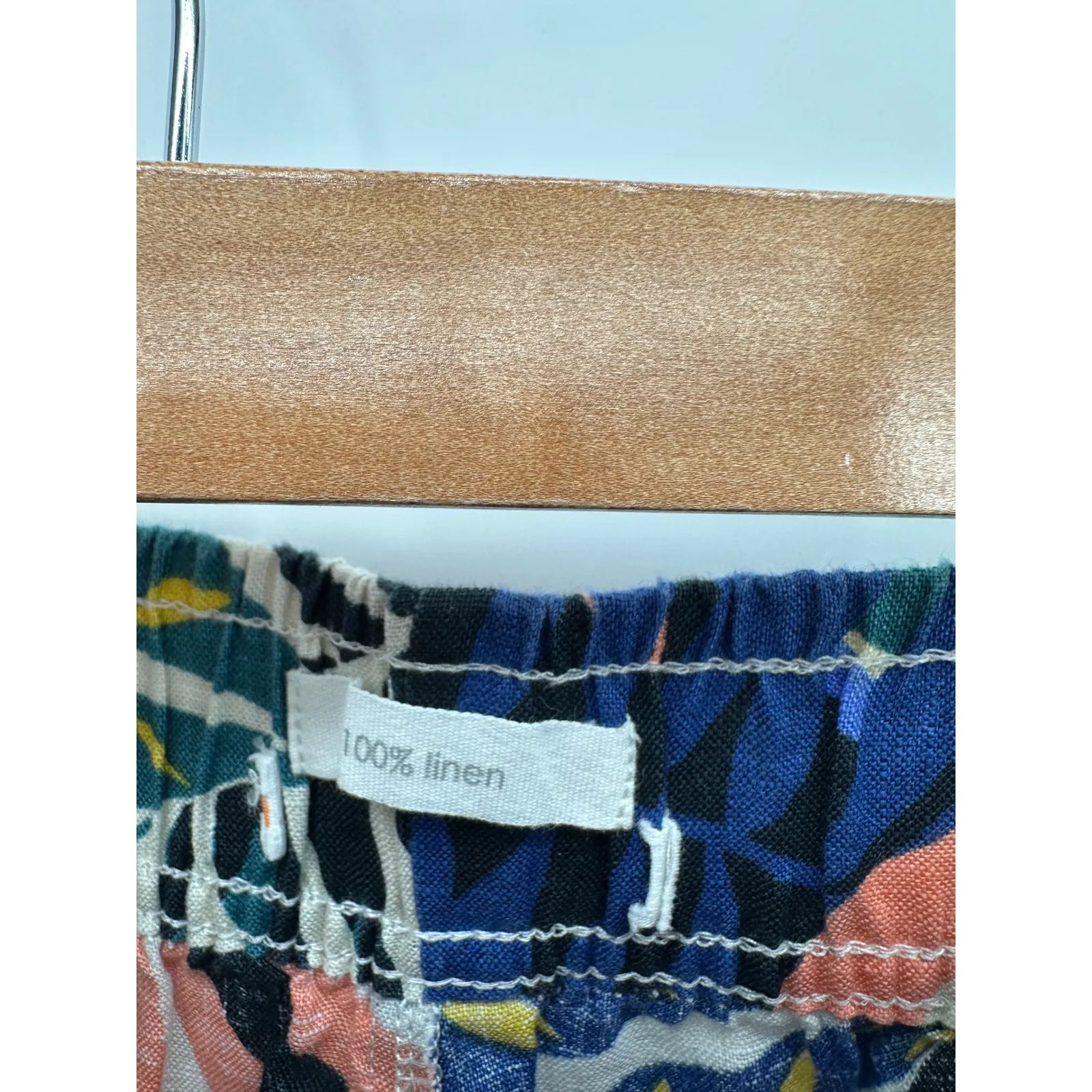 C&C California Womens Tropical Linen Wide Leg Pants Size S Stretch Resort Beach - Image 5