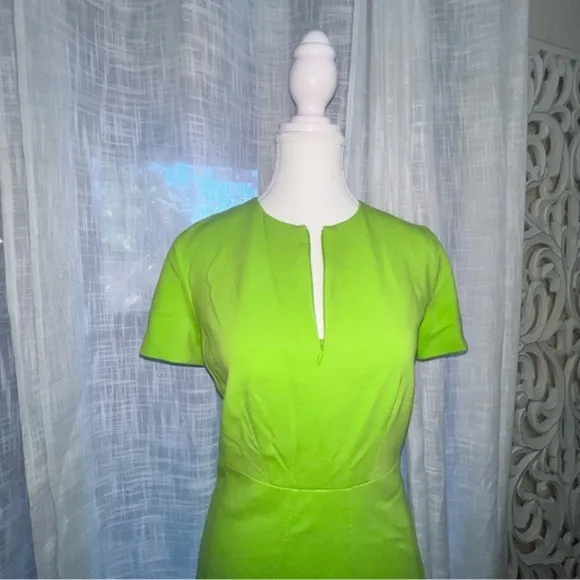 Diane Von Furstenberg Agatha Knit Suiting Green‎ Dress Size 10 - Image 6